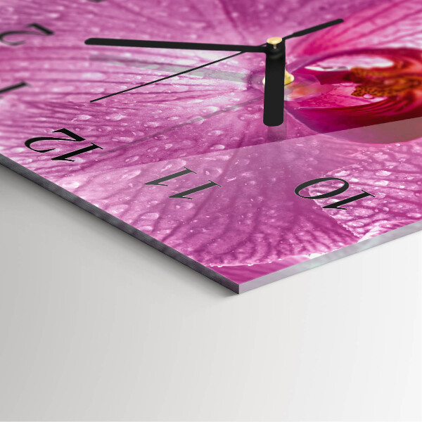 Reloj de vidrio Orquídea