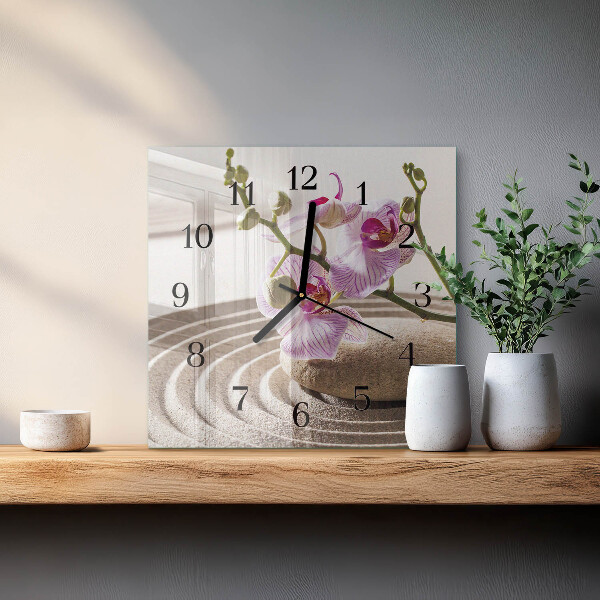 Reloj de vidrio Orquídea de arena