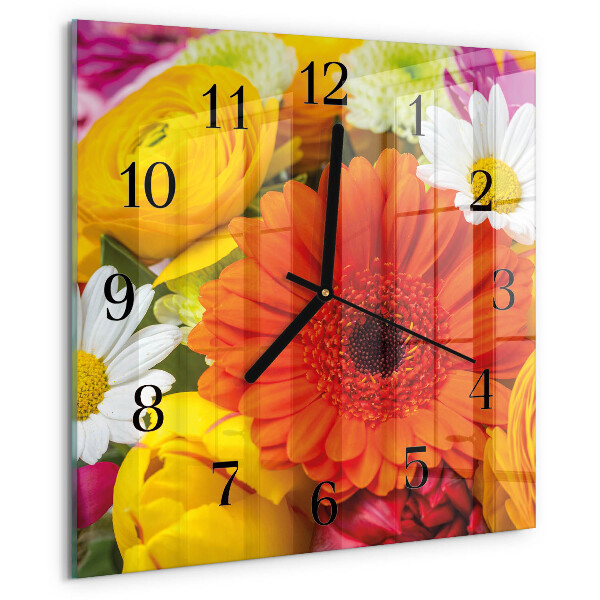 Reloj de vidrio Flores