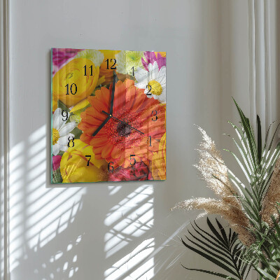 Reloj de vidrio Flores