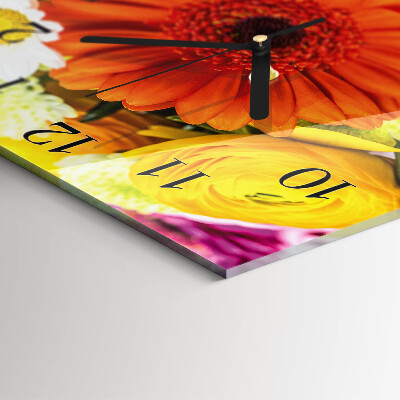 Reloj de vidrio Flores