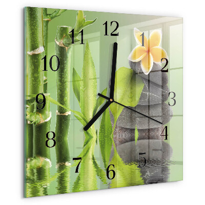 Reloj de vidrio Piedras de bambú