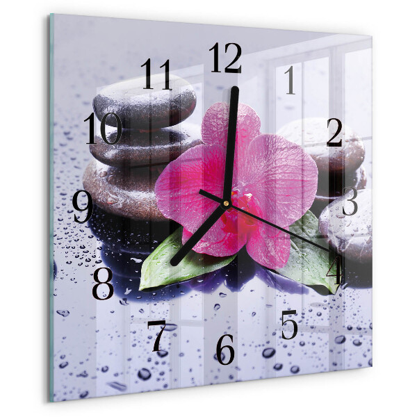 Reloj de vidrio Orquídea