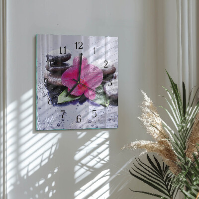Reloj de vidrio Orquídea