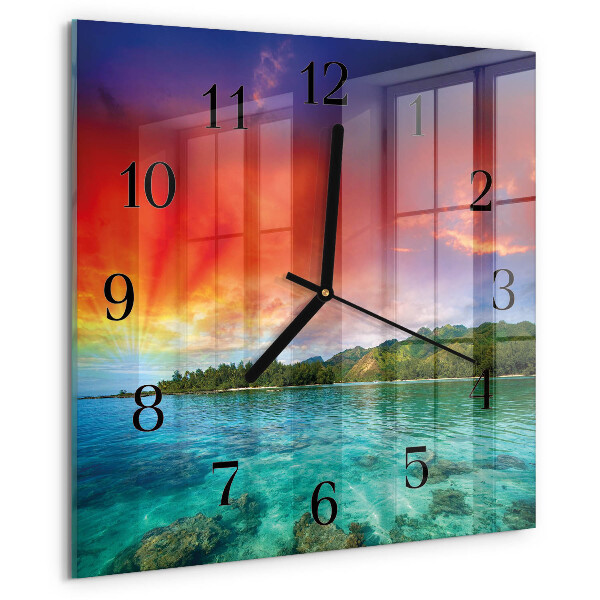 Reloj de vidrio Paisaje