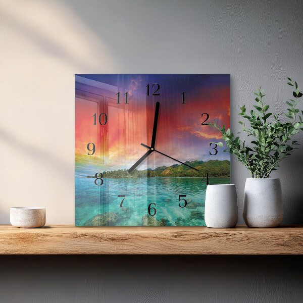 Reloj de vidrio Paisaje