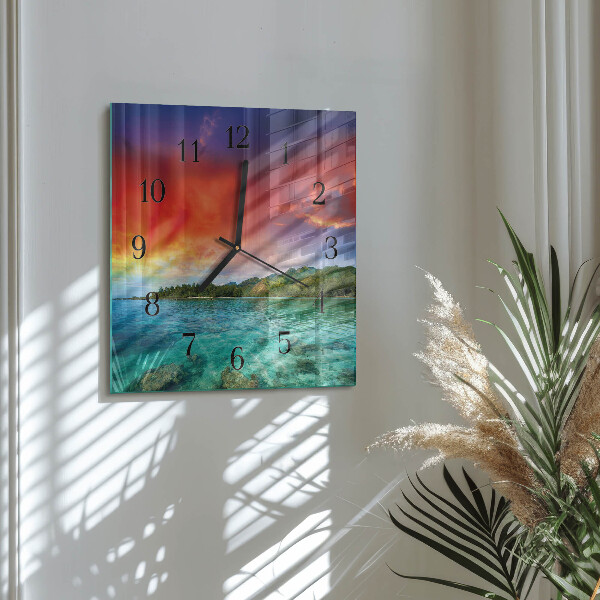 Reloj de vidrio Paisaje