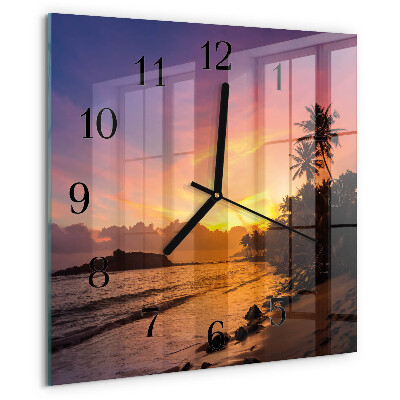 Reloj de vidrio Atardecer