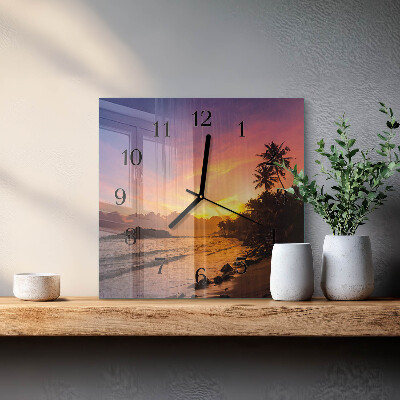 Reloj de vidrio Atardecer