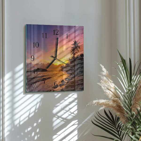 Reloj de vidrio Atardecer