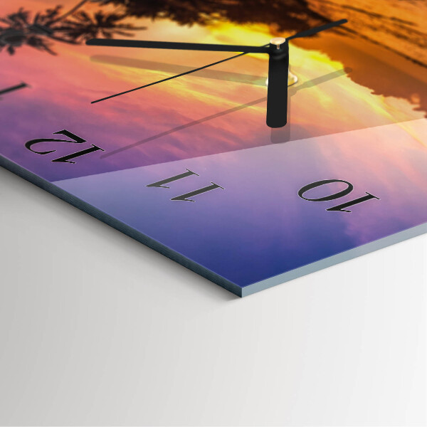 Reloj de vidrio Atardecer