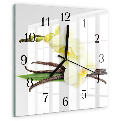 Reloj de vidrio Orquídea de vainilla