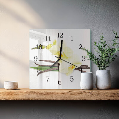 Reloj de vidrio Orquídea de vainilla