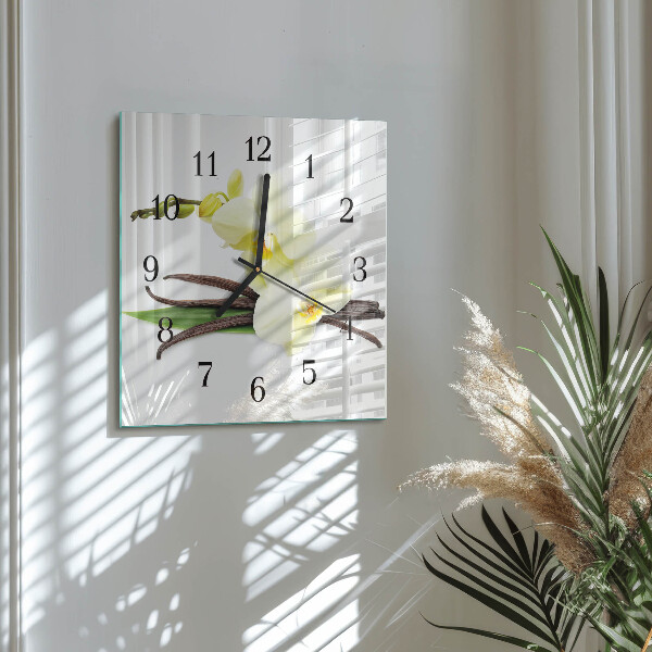 Reloj de vidrio Orquídea de vainilla