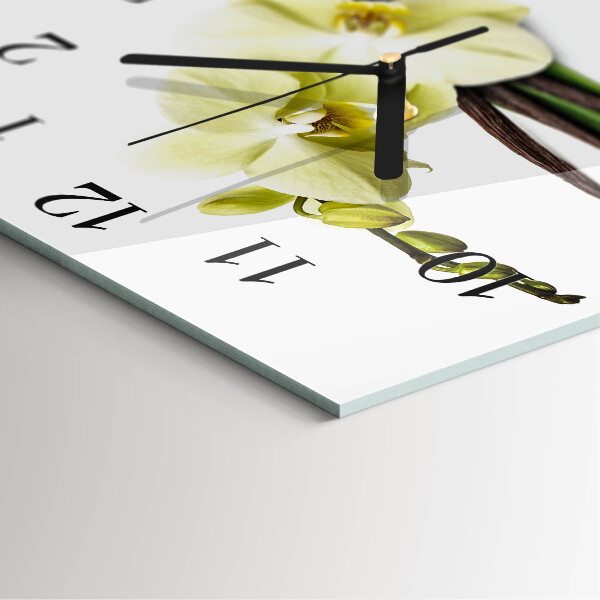 Reloj de vidrio Orquídea de vainilla