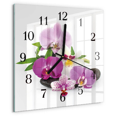 Reloj de vidrio Orquídea