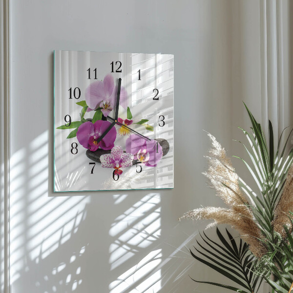 Reloj de vidrio Orquídea
