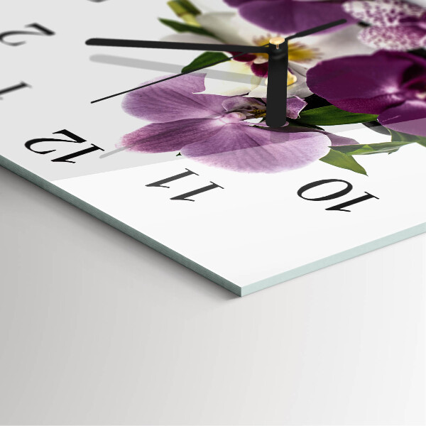 Reloj de vidrio Orquídea