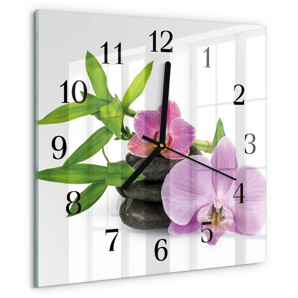Reloj de vidrio Orquídea