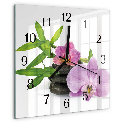 Reloj de vidrio Orquídea