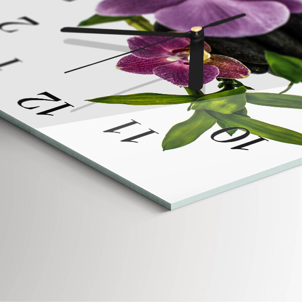 Reloj de vidrio Orquídea