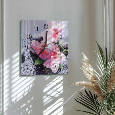 Reloj de vidrio Orquídea