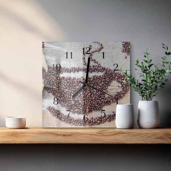 Reloj de vidrio Granos de café