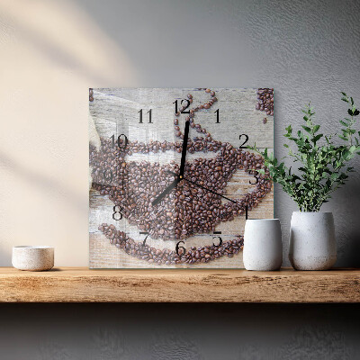 Reloj de vidrio Granos de café
