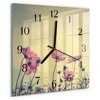 Reloj de vidrio Flores