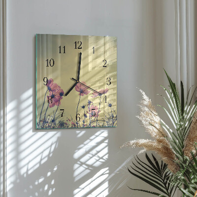 Reloj de vidrio Flores