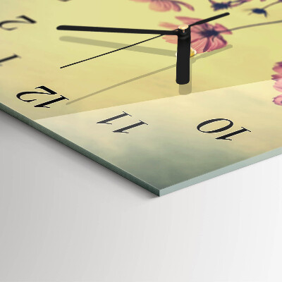 Reloj de vidrio Flores