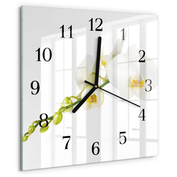 Reloj de vidrio Orquídea