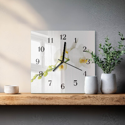 Reloj de vidrio Orquídea