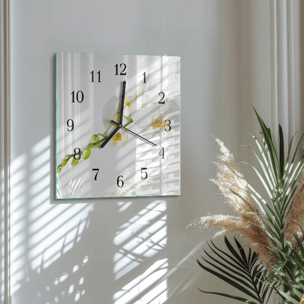 Reloj de vidrio Orquídea