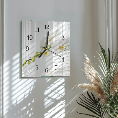 Reloj de vidrio Orquídea