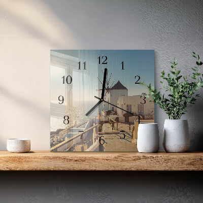 Reloj de vidrio Santorini