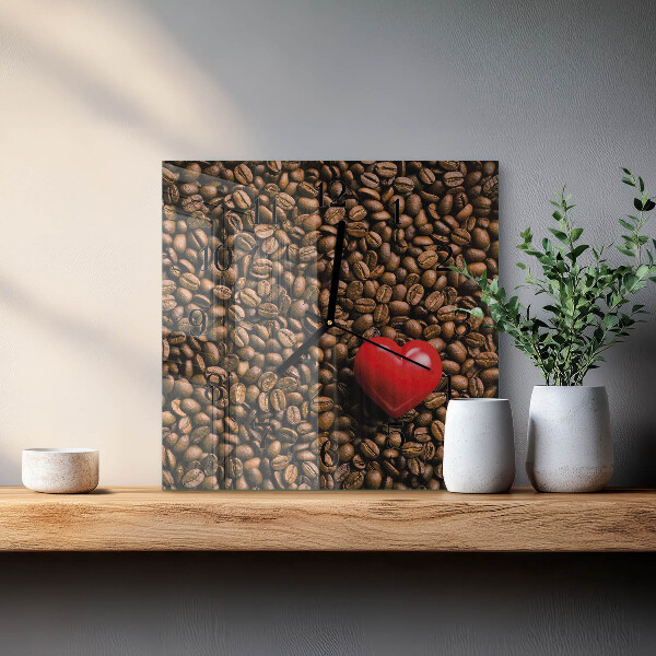Reloj de vidrio Granos de café