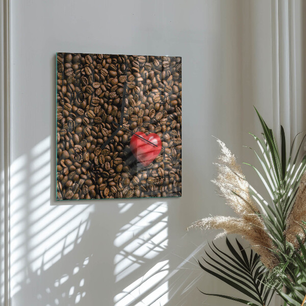 Reloj de vidrio Granos de café