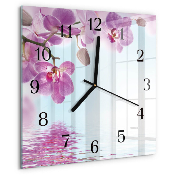 Reloj de vidrio Orquídea