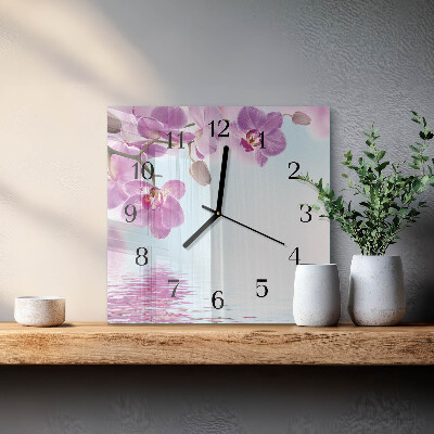 Reloj de vidrio Orquídea