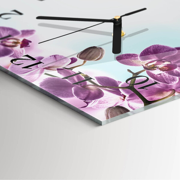 Reloj de vidrio Orquídea