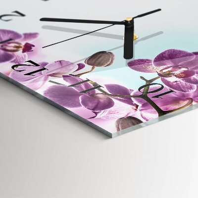 Reloj de vidrio Orquídea
