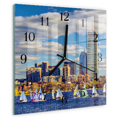 Reloj de vidrio veleros