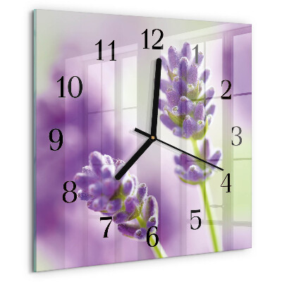 Reloj de vidrio Lavanda