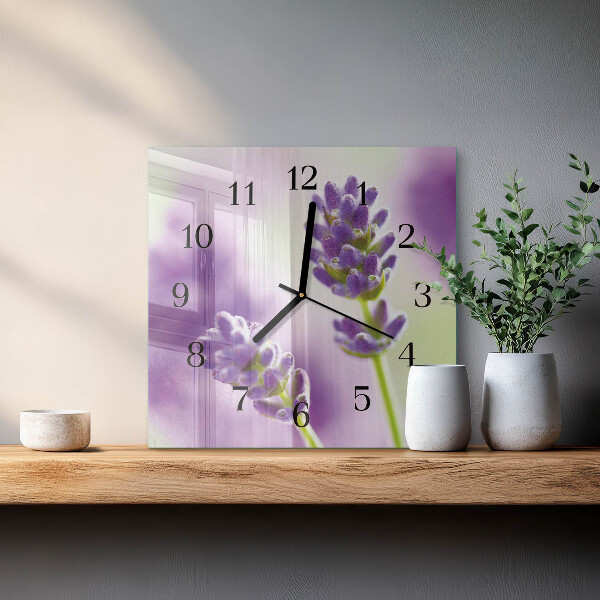 Reloj de vidrio Lavanda