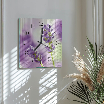 Reloj de vidrio Lavanda