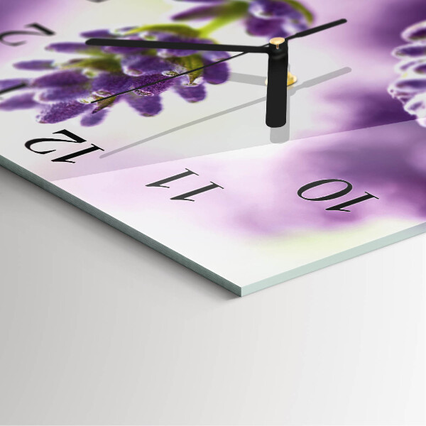 Reloj de vidrio Lavanda