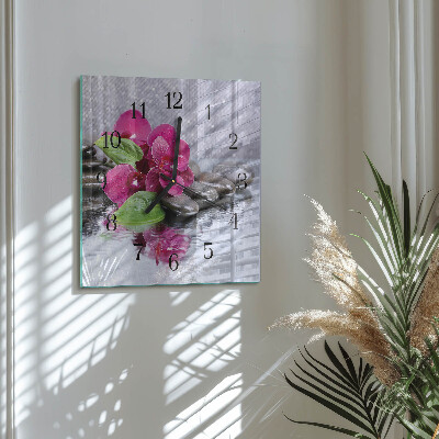 Reloj de vidrio Orquídea