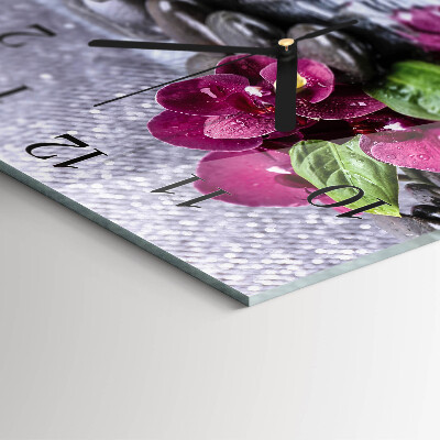 Reloj de vidrio Orquídea