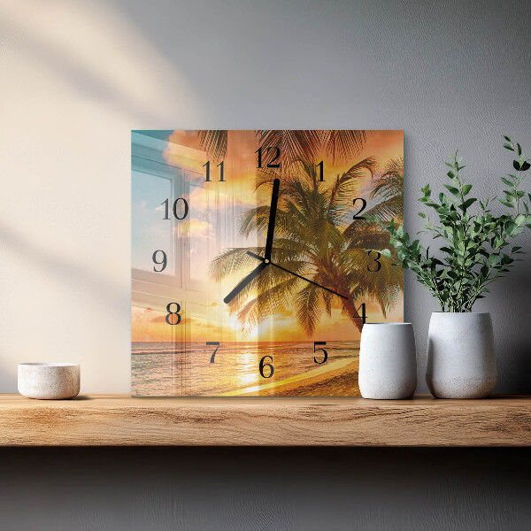 Reloj de vidrio Atardecer
